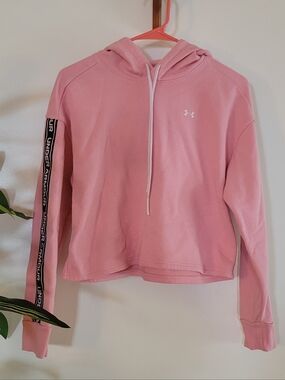 Under Armour Pink Long Sleeve Cropped Hoodie